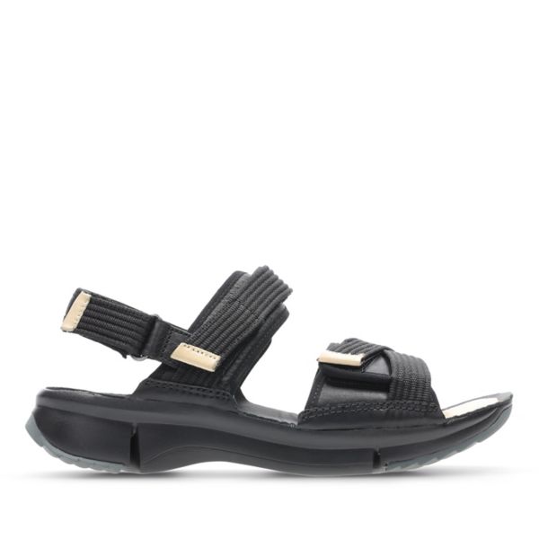 Clarks Womens Tri Walk Sandals Black | USA-2308475